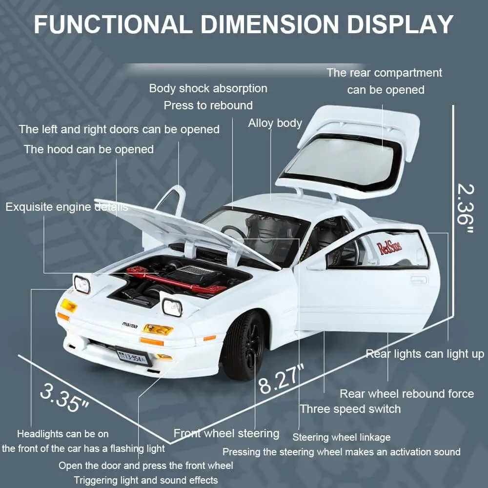 1:24 MAZDA RX7 SIMULATION DIECAST ALLOY MODEL CAR