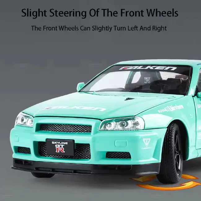 1:24 NISSAN SKYLINE GTR FLORAL EDITION ALLOY DIECAST MODEL