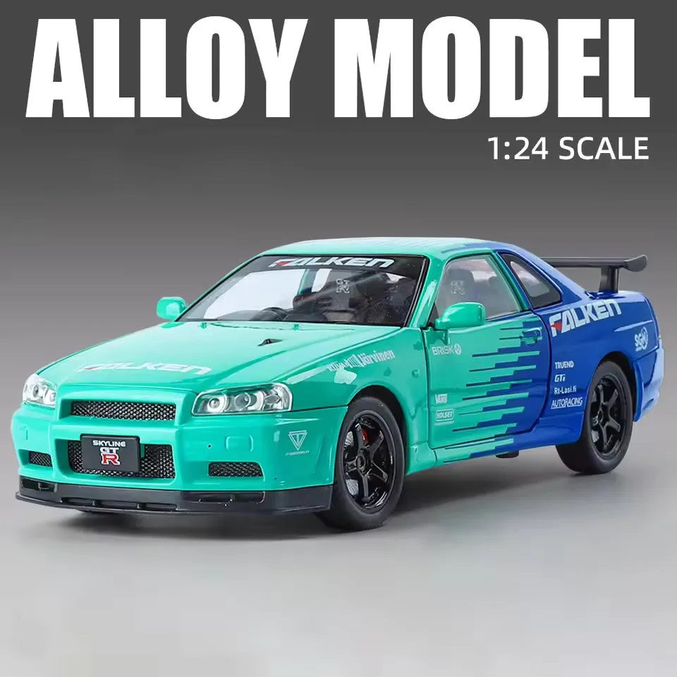 1:24 NISSAN SKYLINE GTR FLORAL EDITION ALLOY DIECAST MODEL
