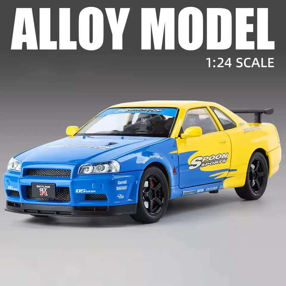 1:24 NISSAN SKYLINE GTR FLORAL EDITION ALLOY DIECAST MODEL