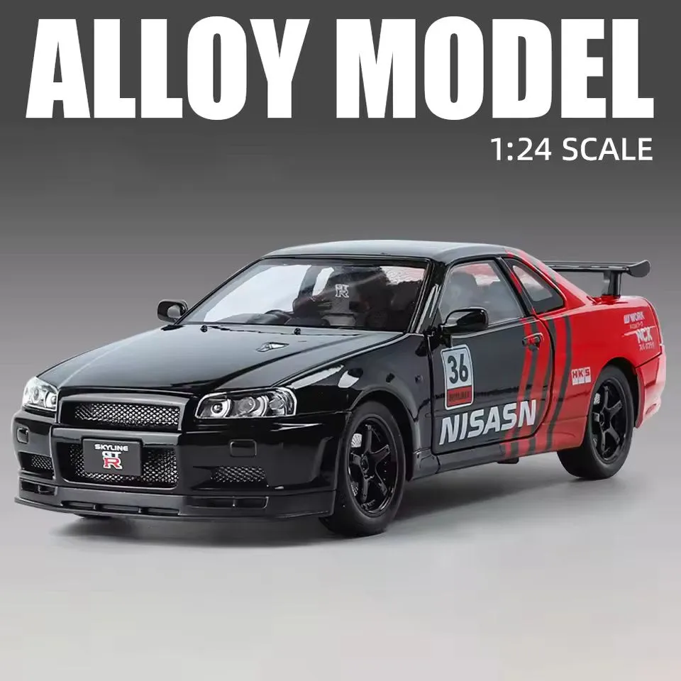 1:24 NISSAN SKYLINE GTR FLORAL EDITION ALLOY DIECAST MODEL