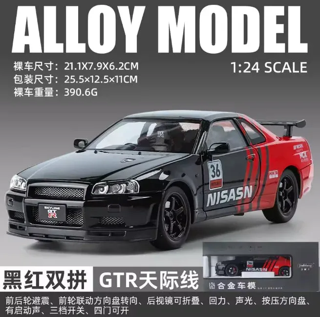 1:24 NISSAN SKYLINE GTR FLORAL EDITION ALLOY DIECAST MODEL