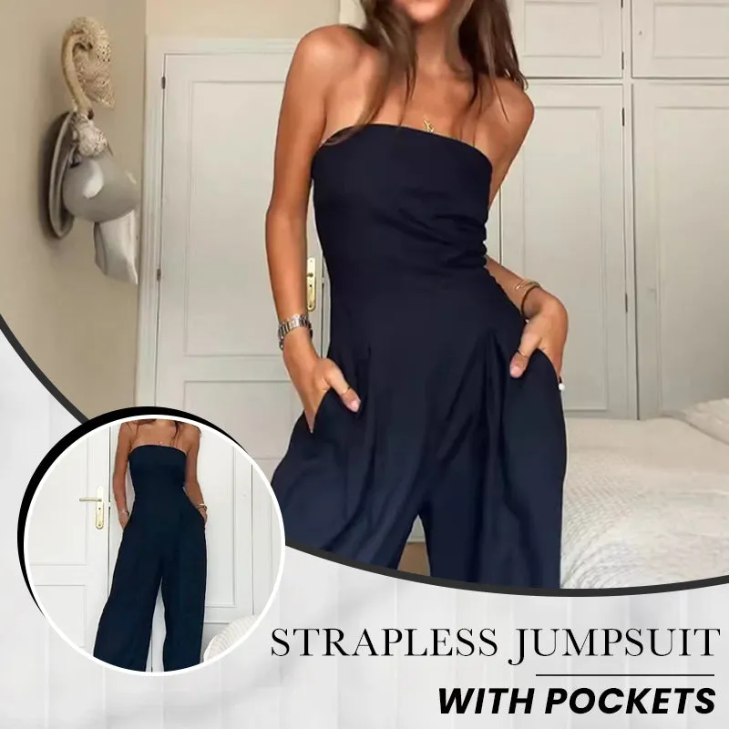2025 NEW SALES Women's Strapless Jumpsuit With Pockets