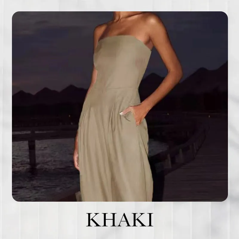 2025 NEW SALES Women's Strapless Jumpsuit With Pockets