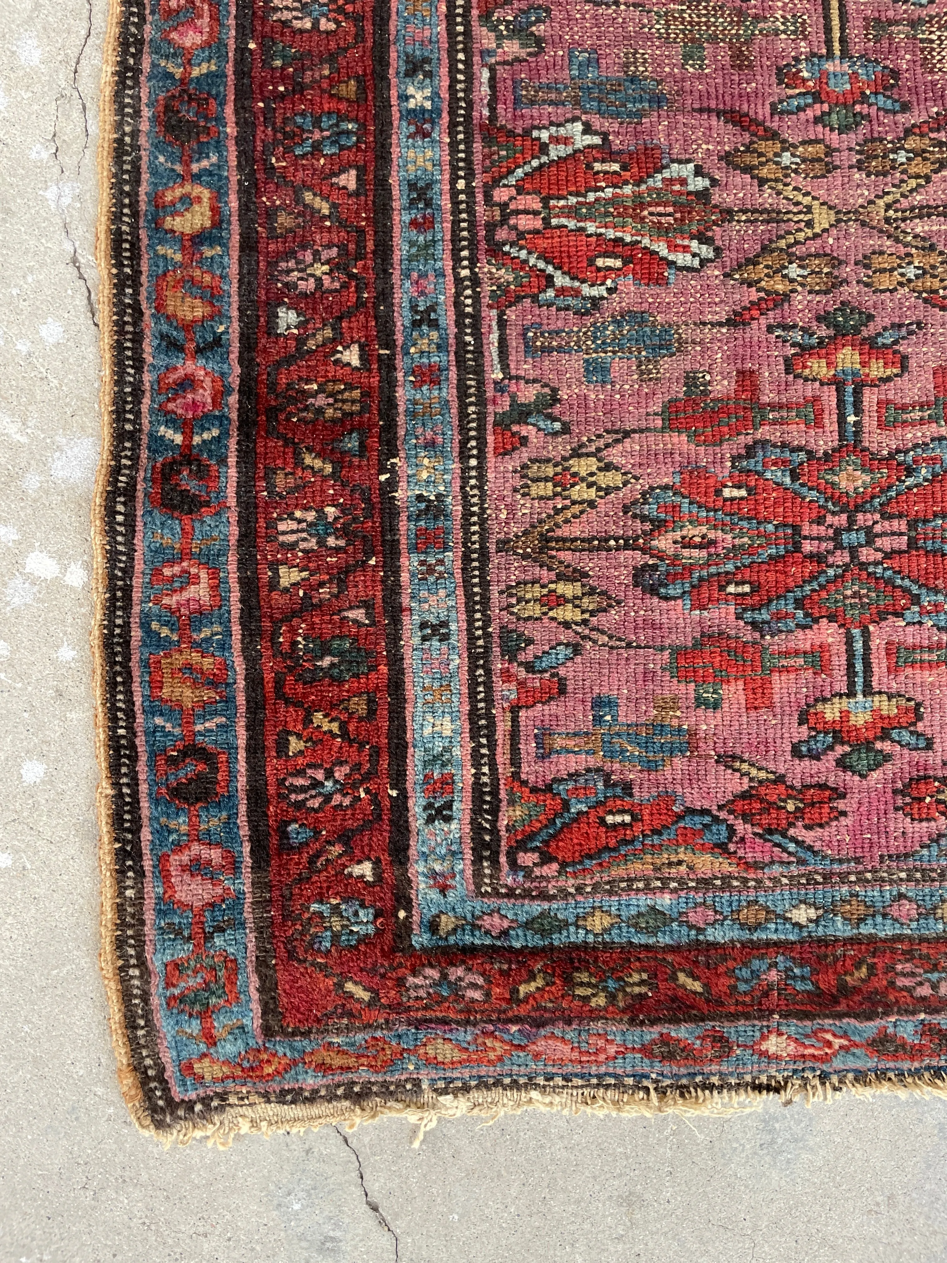 2'6 x 4' Antique Persian Malayer Rug #3081 / Small Persian Rug