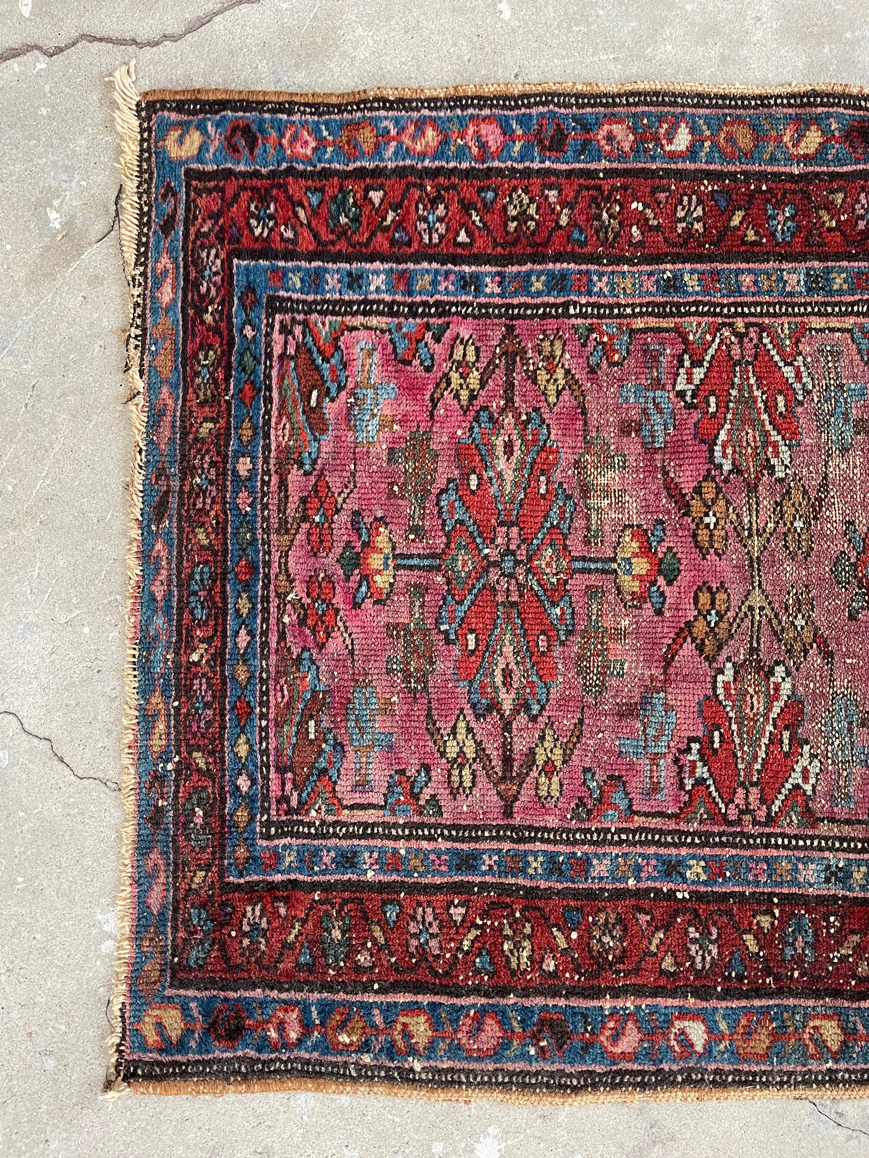 2'6 x 4' Antique Persian Malayer Rug #3081 / Small Persian Rug