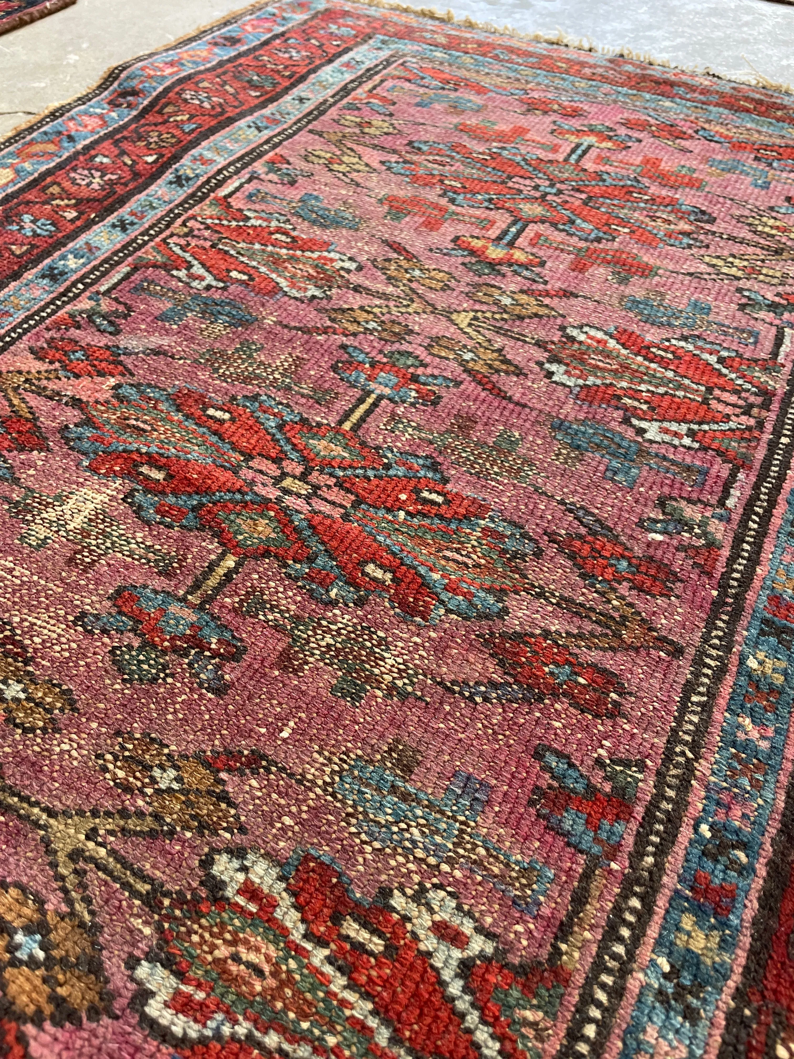2'6 x 4' Antique Persian Malayer Rug #3081 / Small Persian Rug