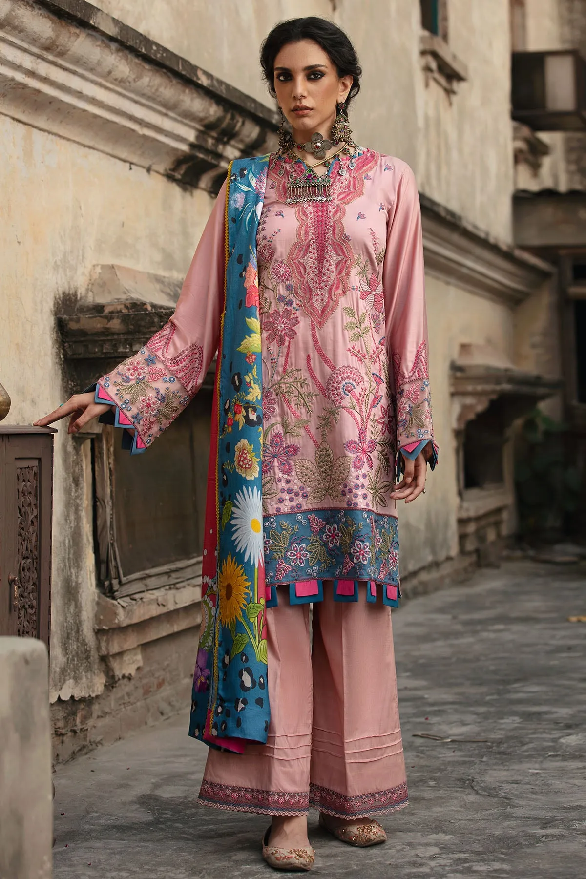 3022-SABZ-BAGH- B EMBROIDERED COTTON SATIN UNSTITCHED