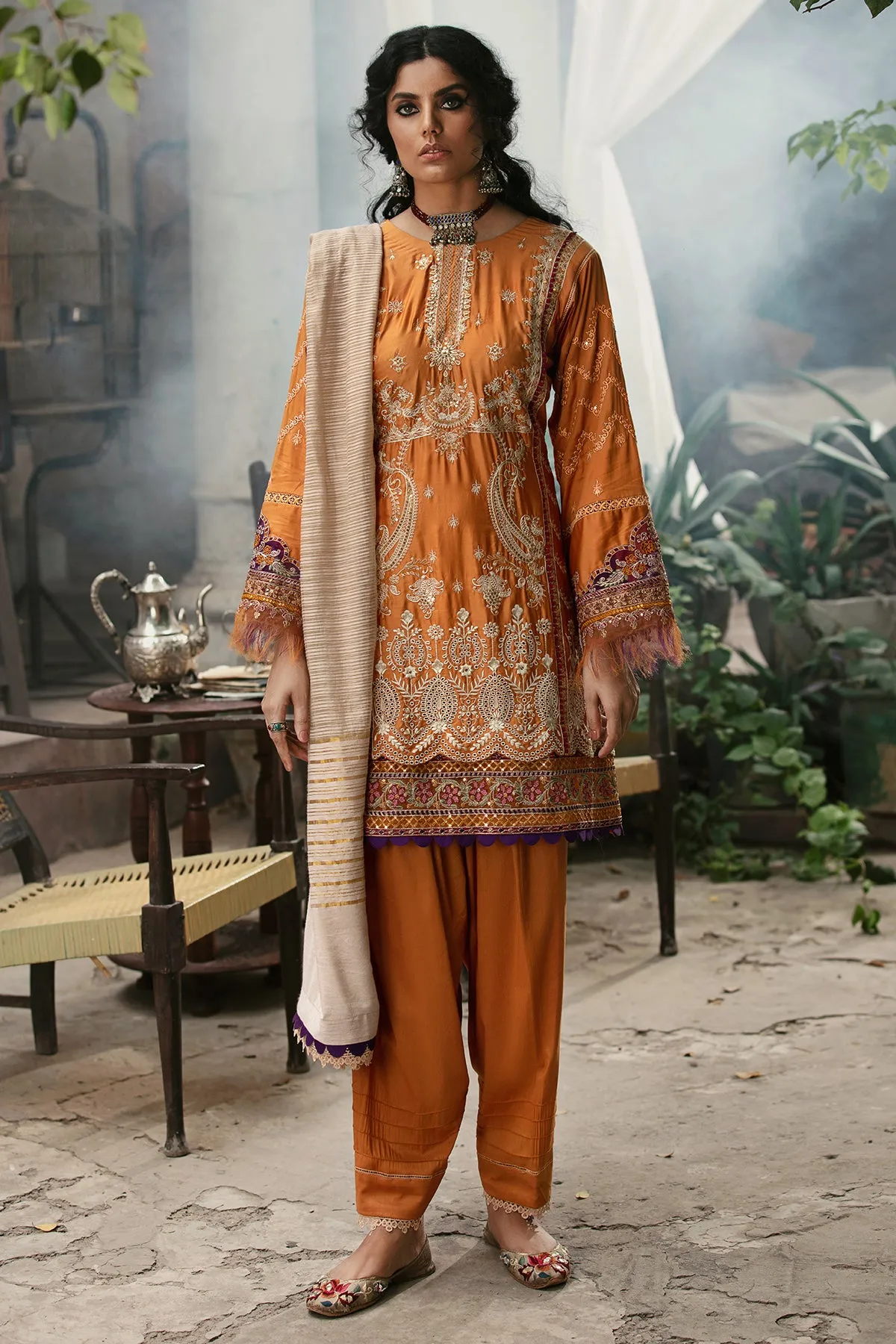 3026-PREET- A EMBROIDERED COTTON SATIN UNSTITCHED