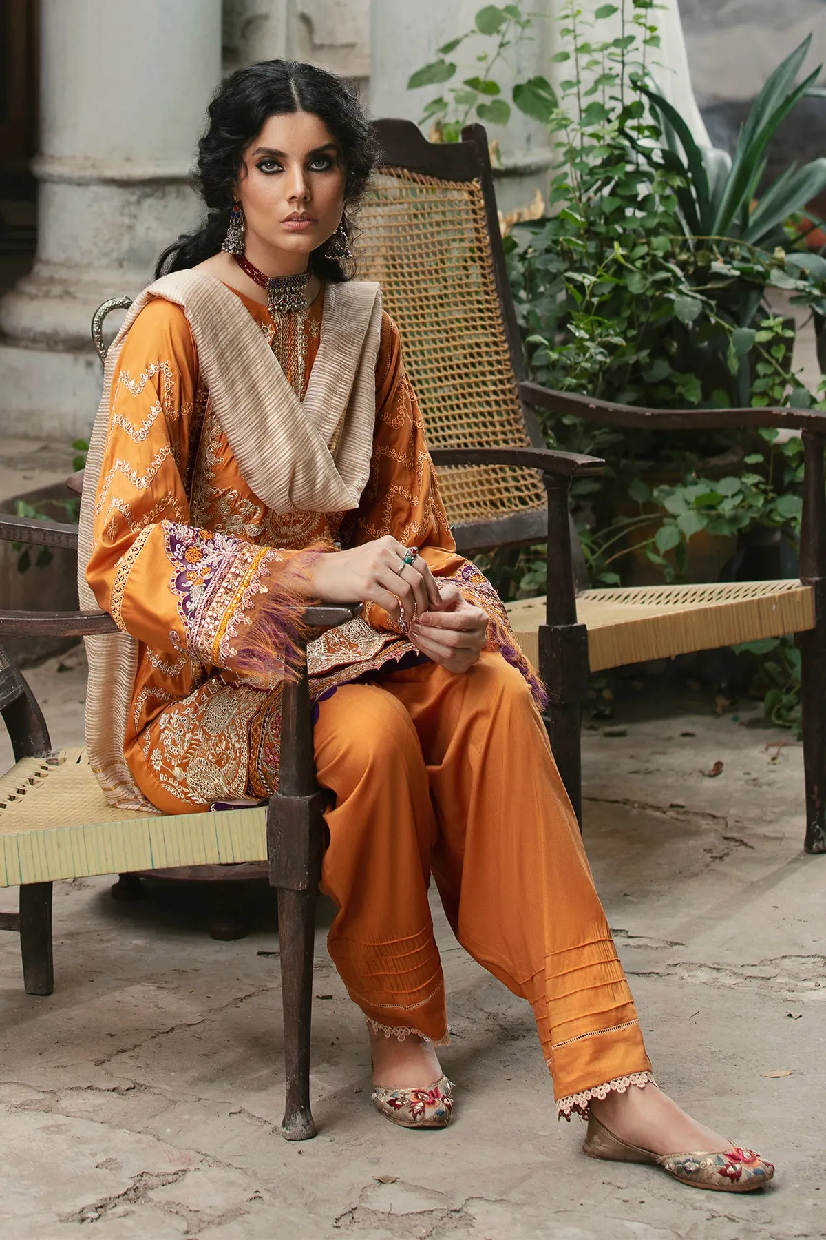 3026-PREET- A EMBROIDERED COTTON SATIN UNSTITCHED