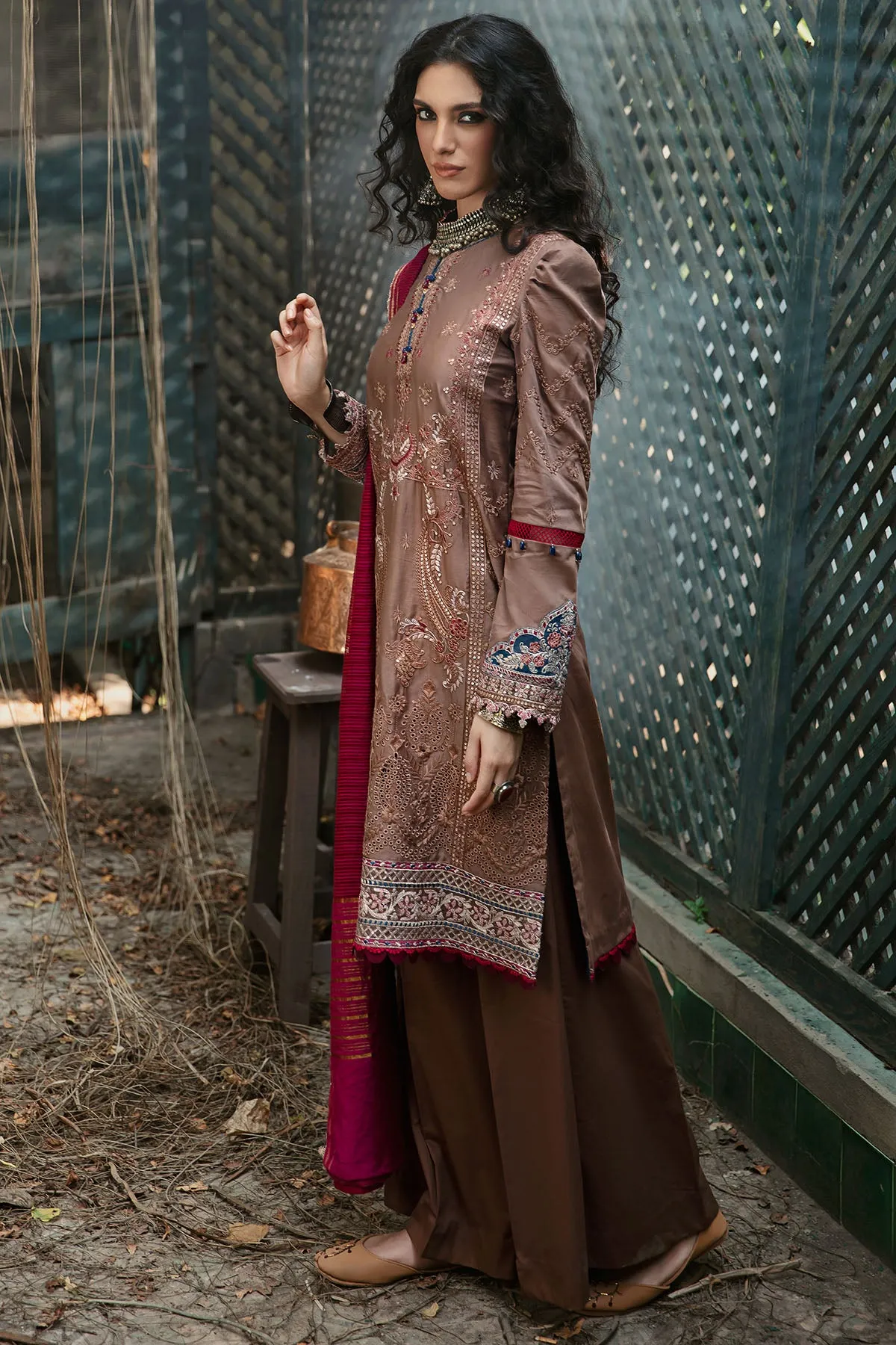 3026-PREET- B EMBROIDERED COTTON SATIN UNSTITCHED