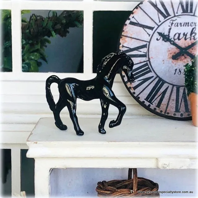 Black Horse Ornament - Miniature