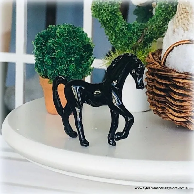 Black Horse Ornament - Miniature