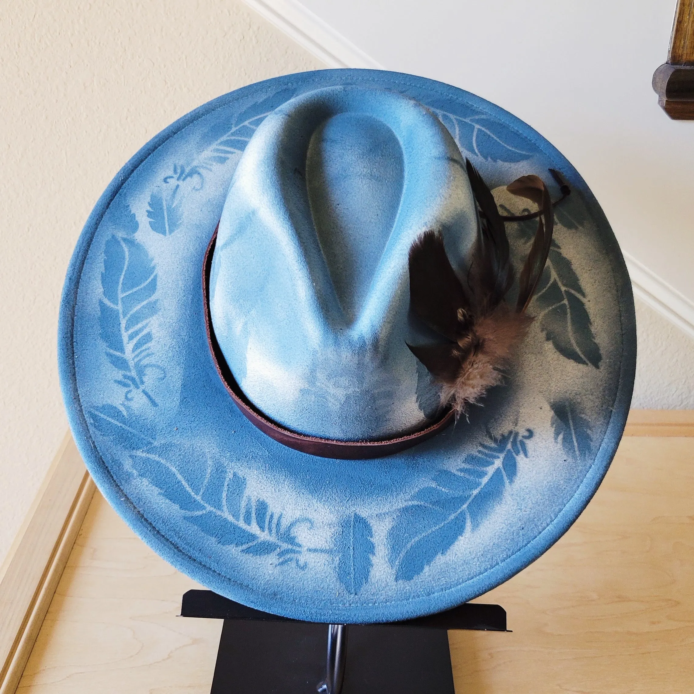 CUSTOM Hand-Painted Branded Cowgirl Western Boho Hat A69