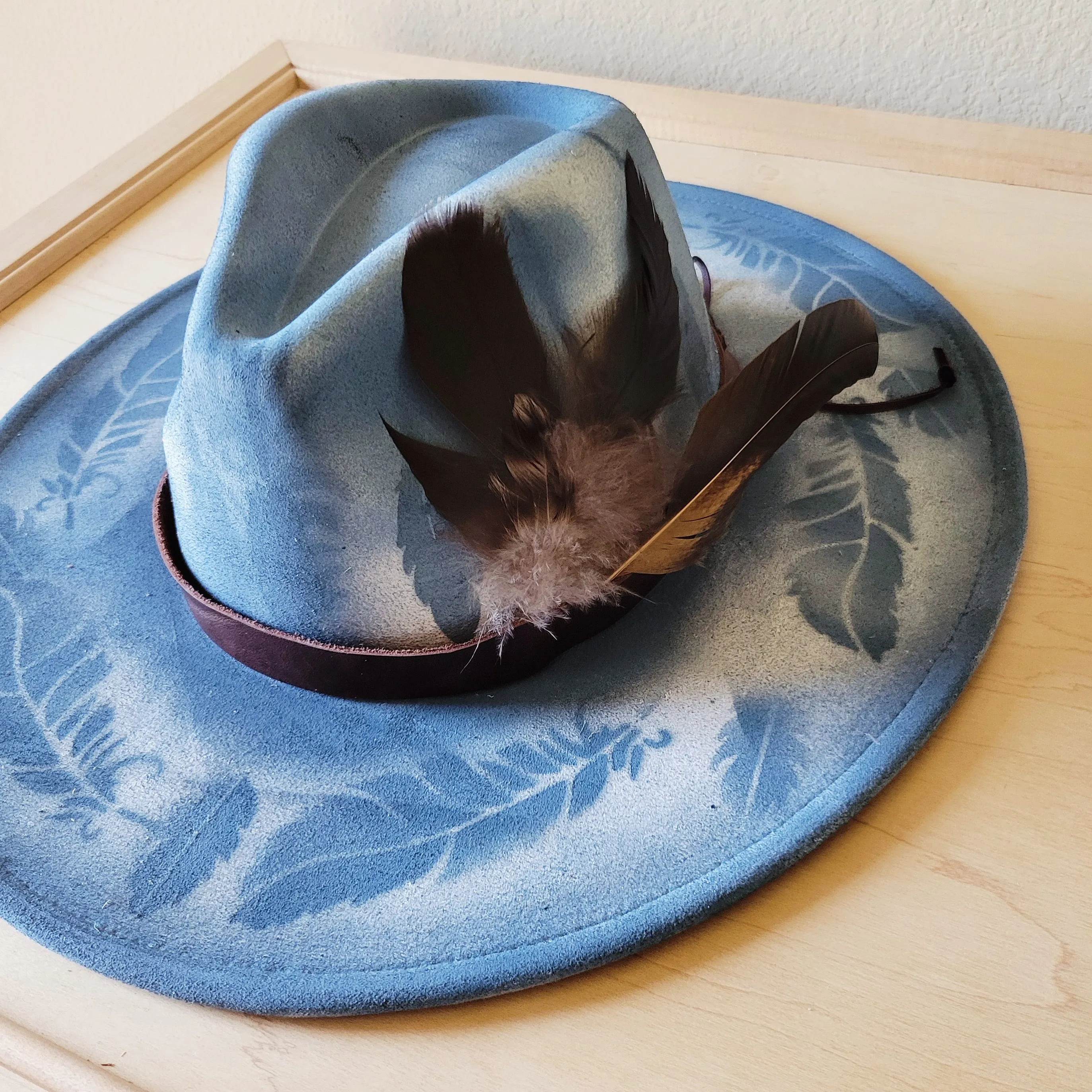 CUSTOM Hand-Painted Branded Cowgirl Western Boho Hat A69