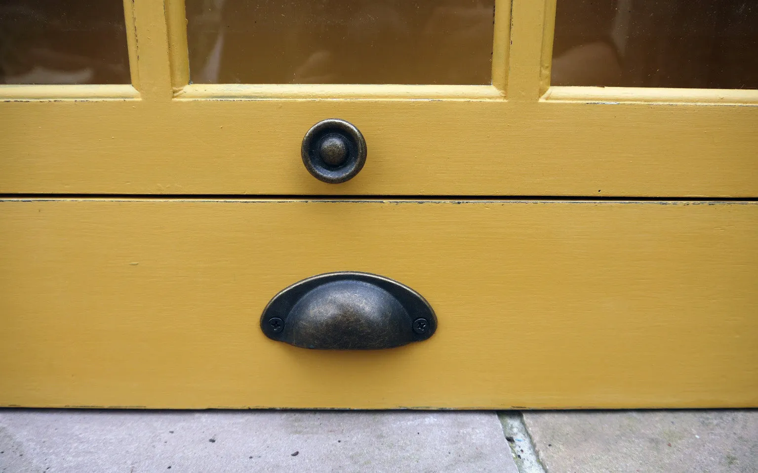 Custom listing for Mhairi painted wall cabinet in Mustard Yellow