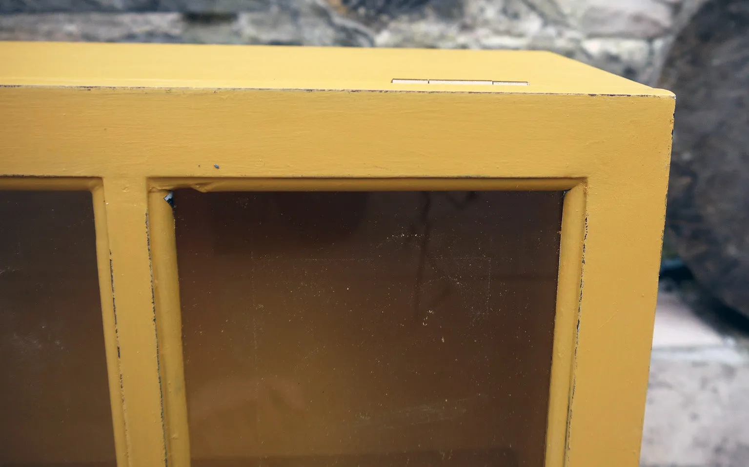 Custom listing for Mhairi painted wall cabinet in Mustard Yellow