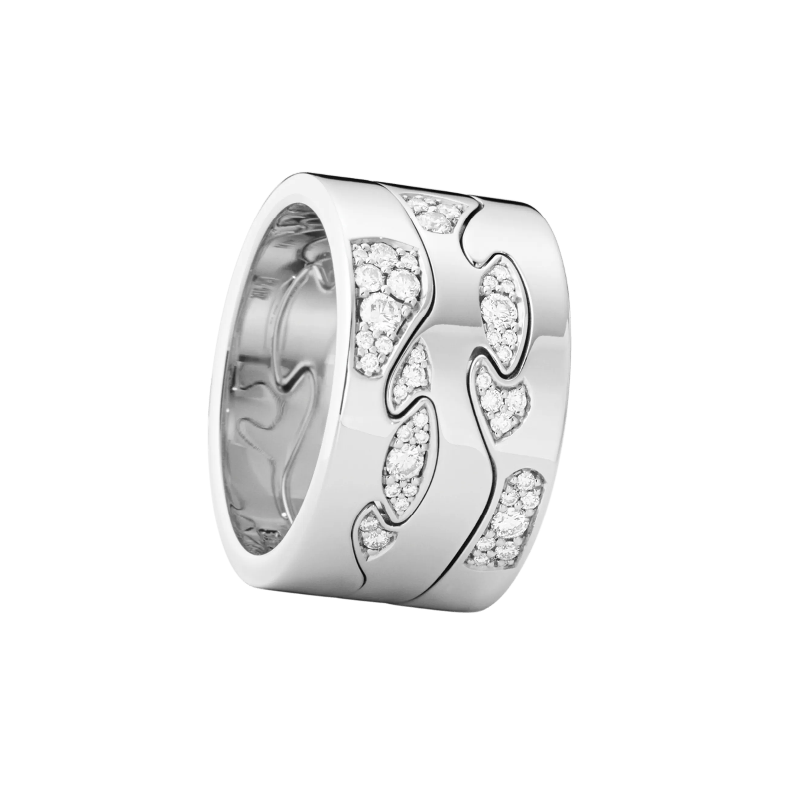Fusion Diamond End Ring (AA), Size 54 - White Gold - 200010620054