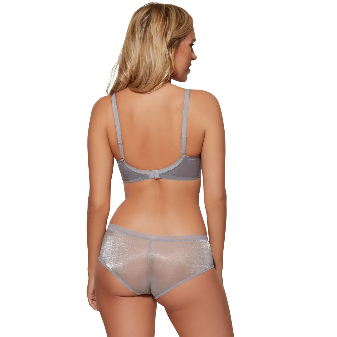 Gossard Glossies Silver Sheer See Through Shorts Panty