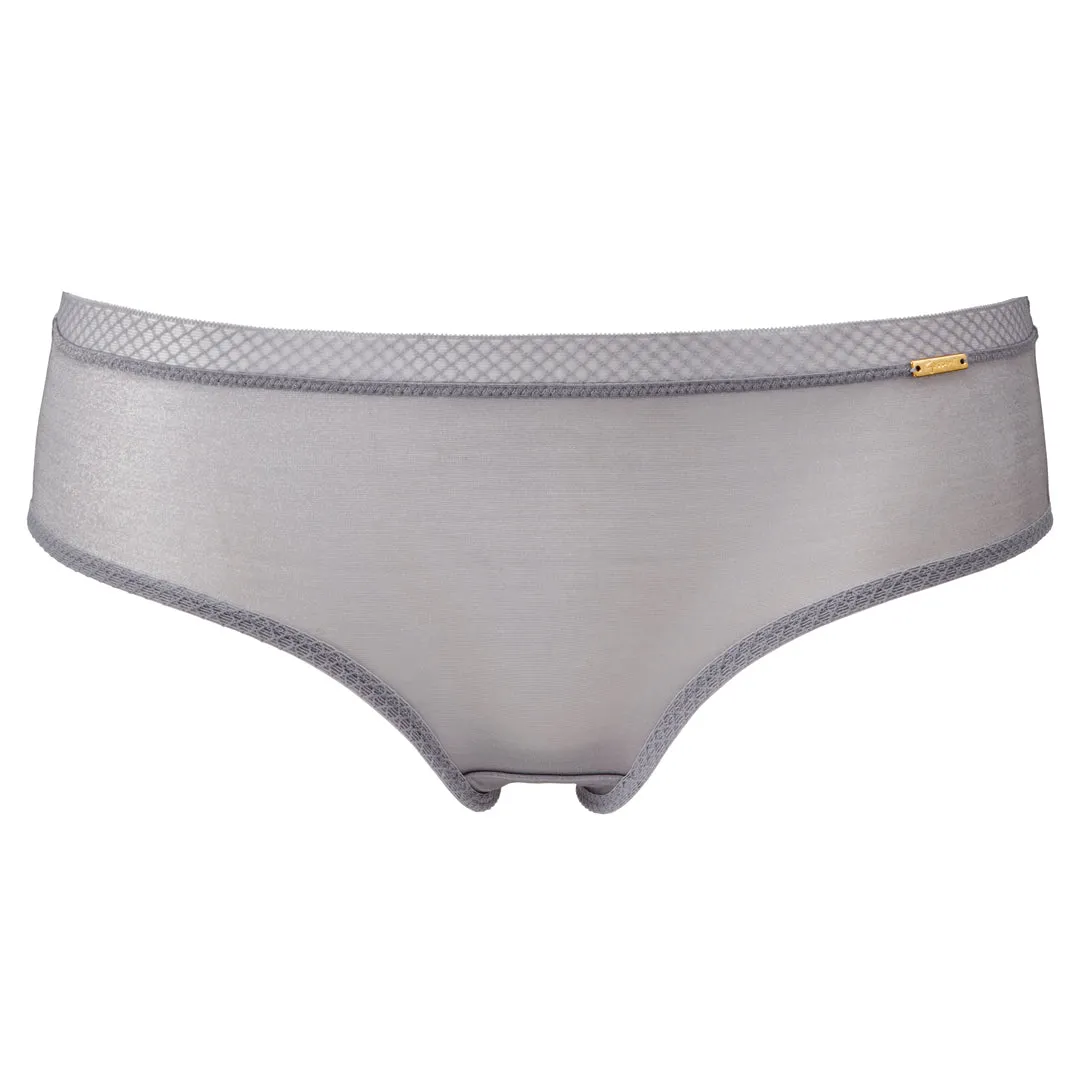 Gossard Glossies Silver Sheer See Through Shorts Panty