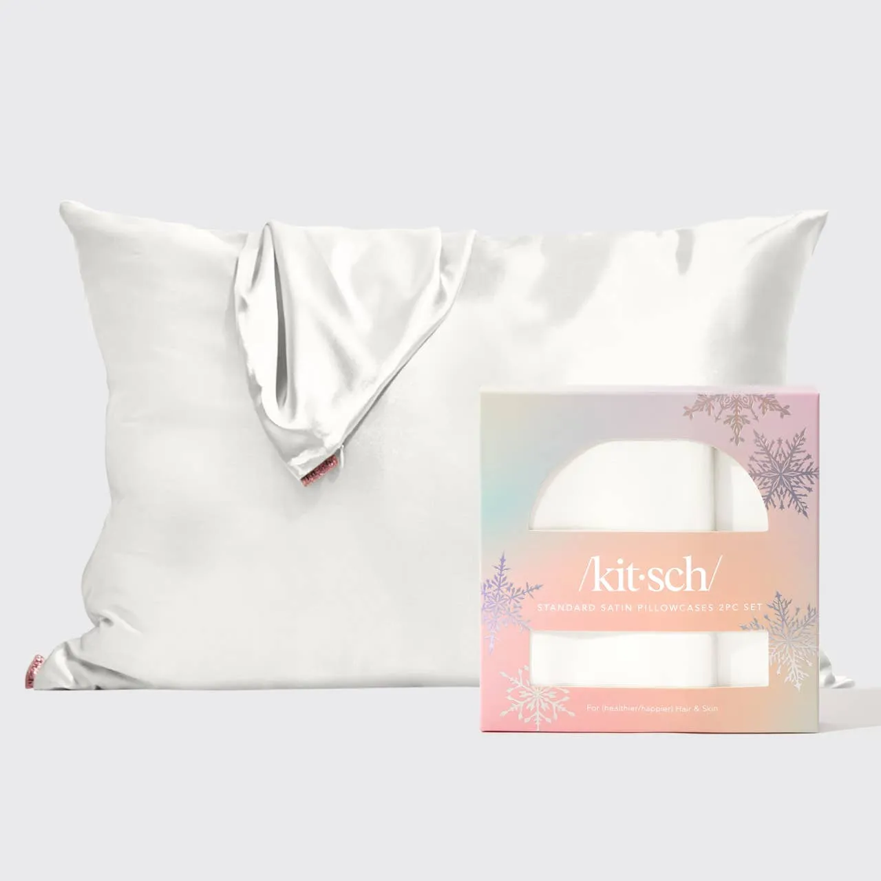 Holiday Standard Pillowcase- 2Pc in Ivory