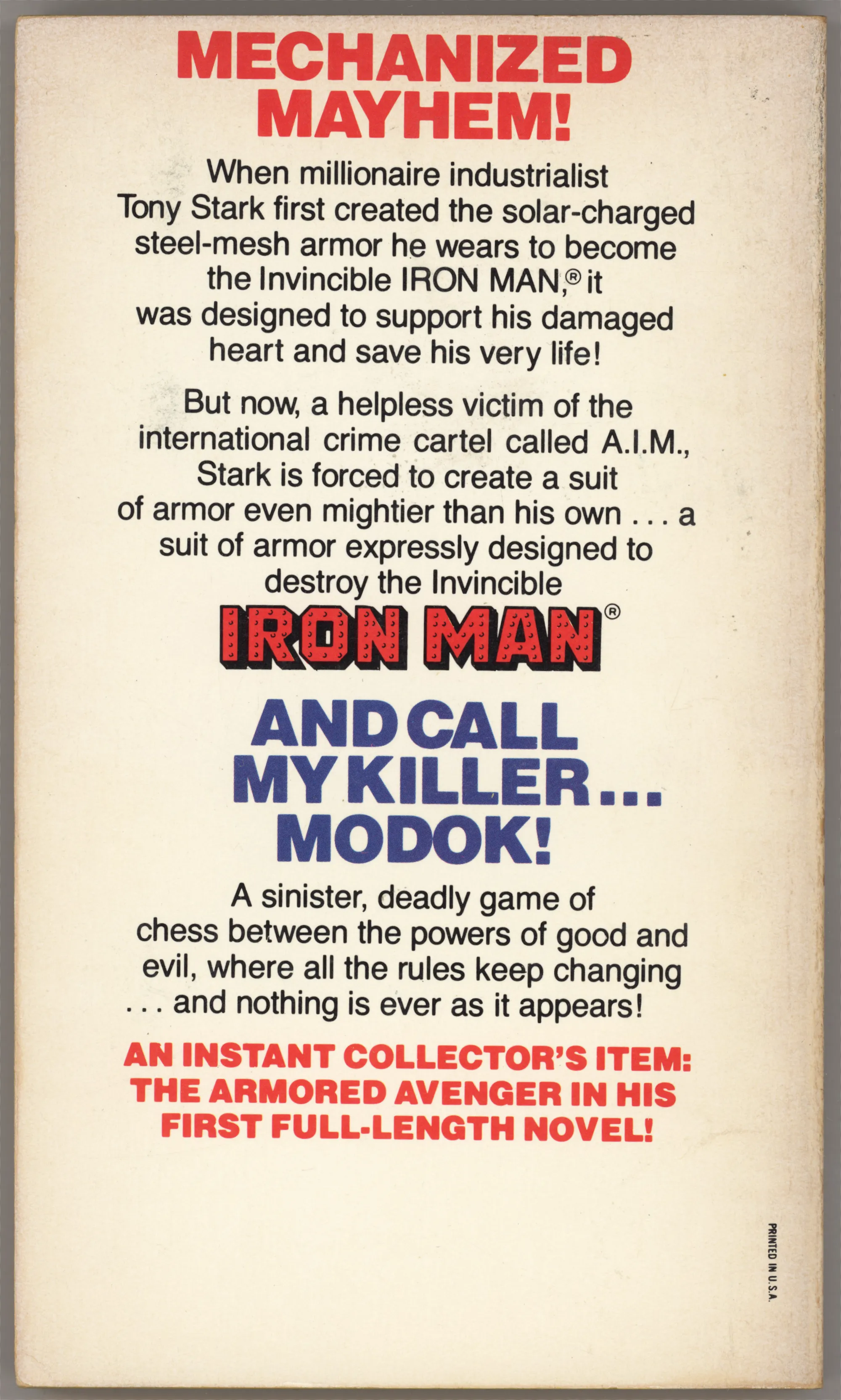 Iron Man: And Call My Killer...MODOK! - Paperback (1979)