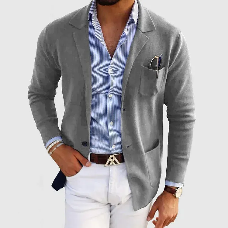 Jeffrey - Trendy heren cardigan met casual knopen en zakken