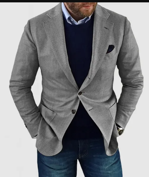 Jeffrey - Trendy heren cardigan met casual knopen en zakken