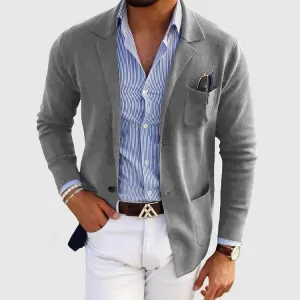 Jeffrey - Trendy heren cardigan met casual knopen en zakken