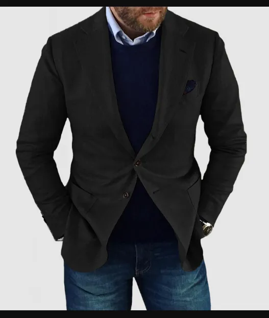 Jeffrey - Trendy heren cardigan met casual knopen en zakken