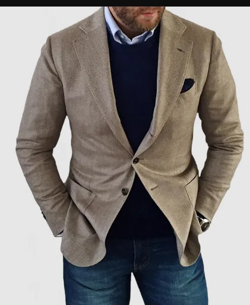Jeffrey - Trendy heren cardigan met casual knopen en zakken