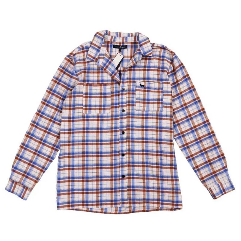 Men's Plaid Shacket in Brown