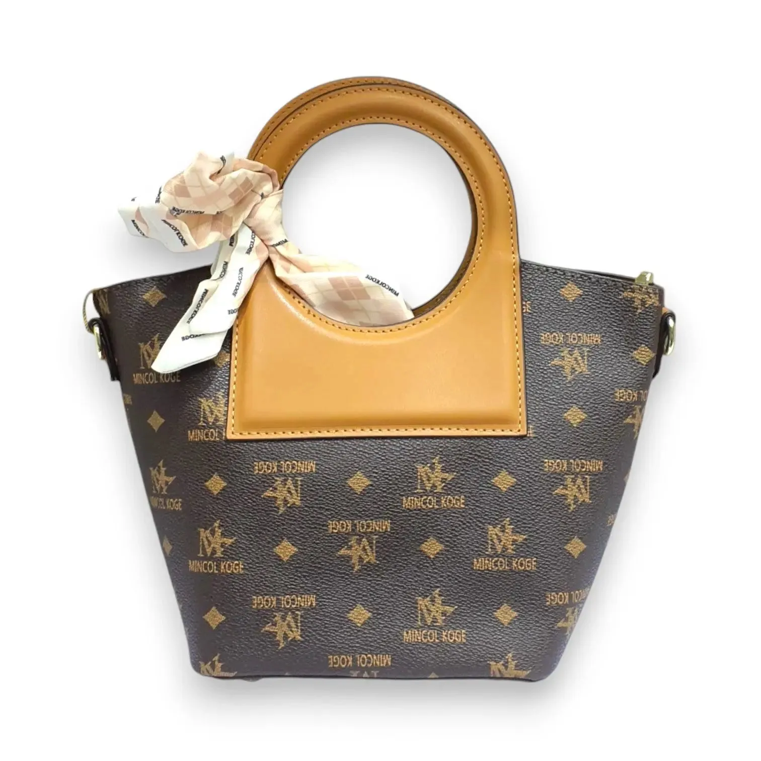 Mincol Koge Handbag with Scarf Accent