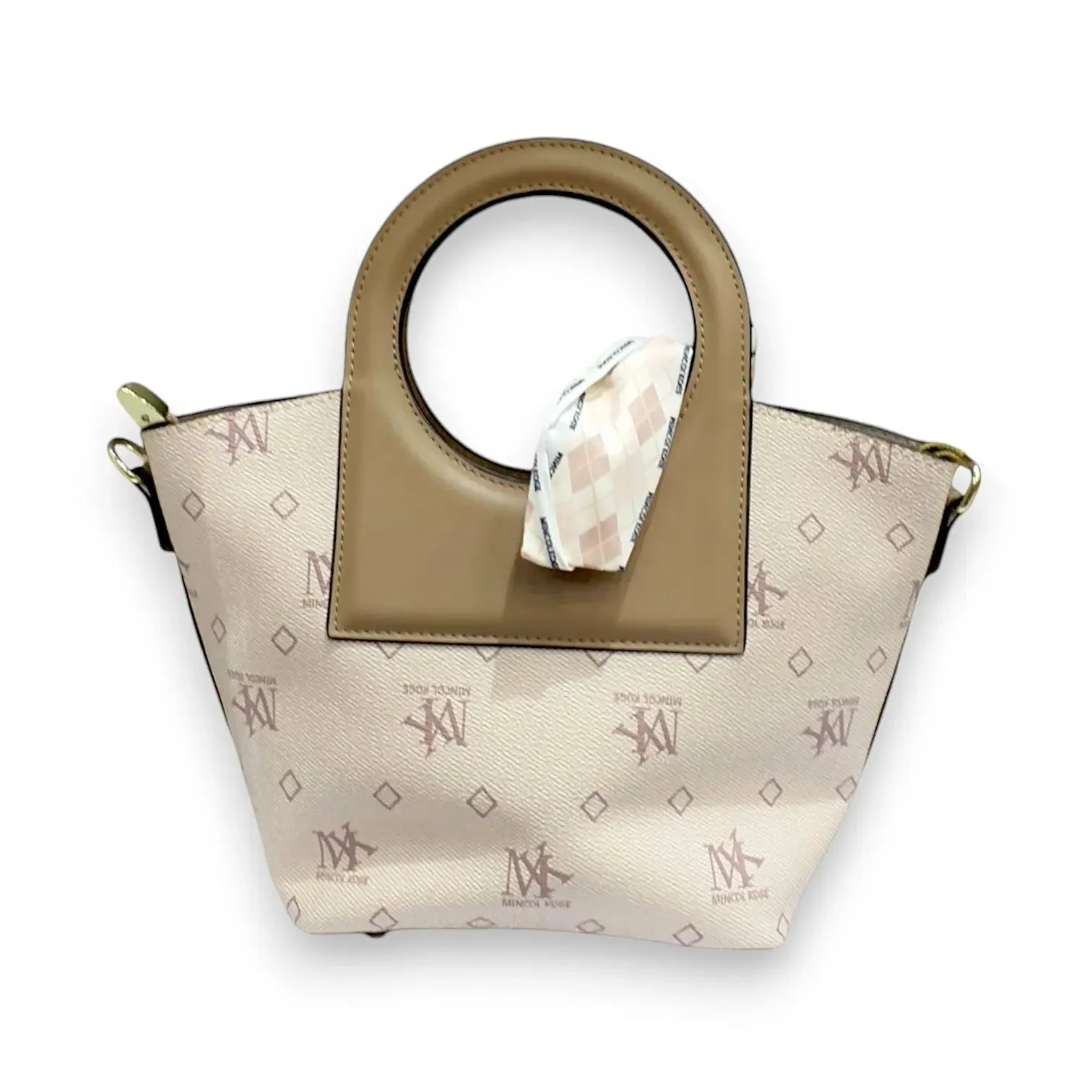 Mincol Koge Handbag with Scarf Accent
