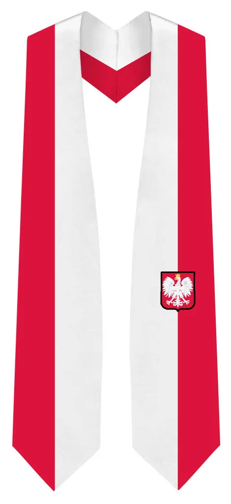 Poland Graduation Stole -  Poland Flag Sash