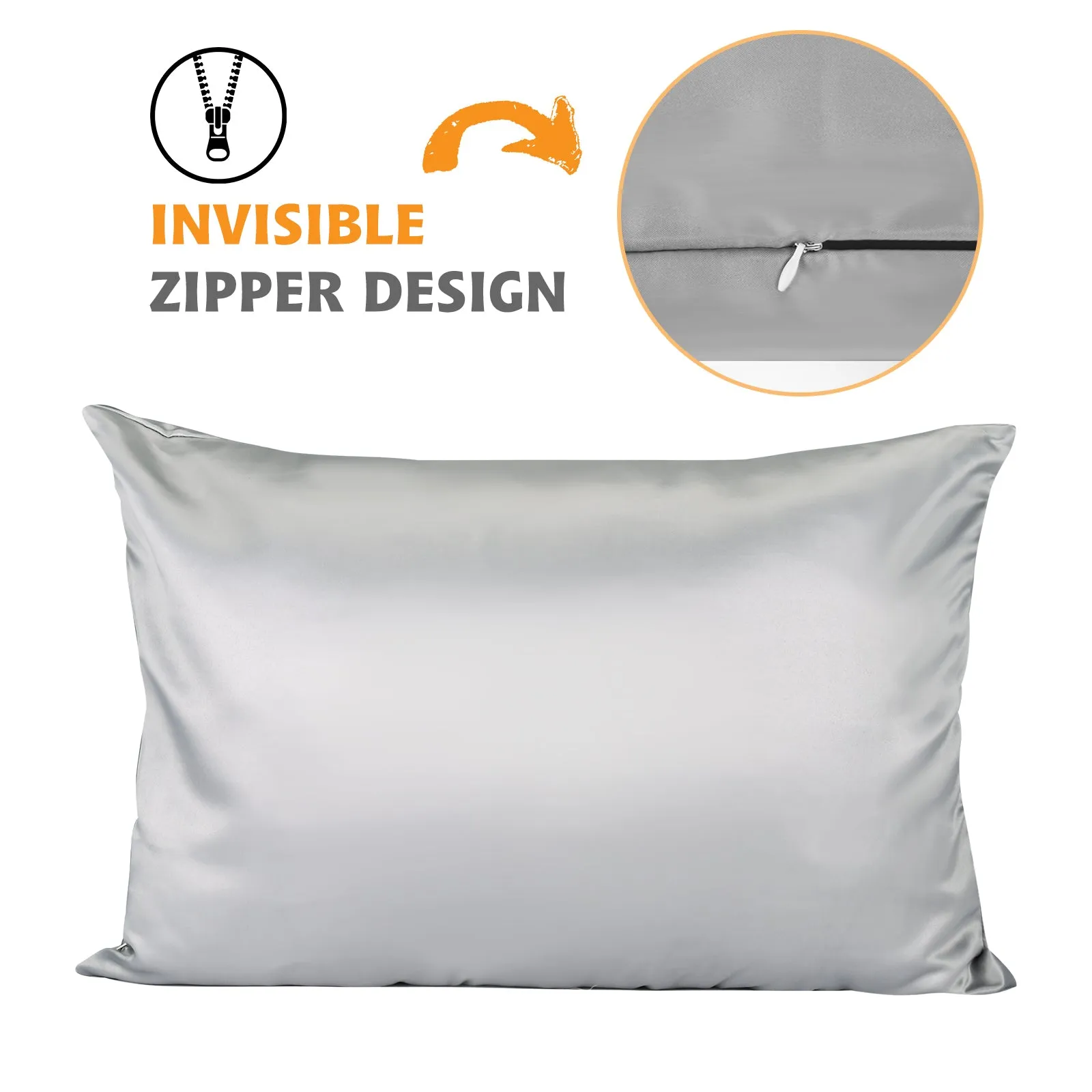 Satin Pillowcase - Gray