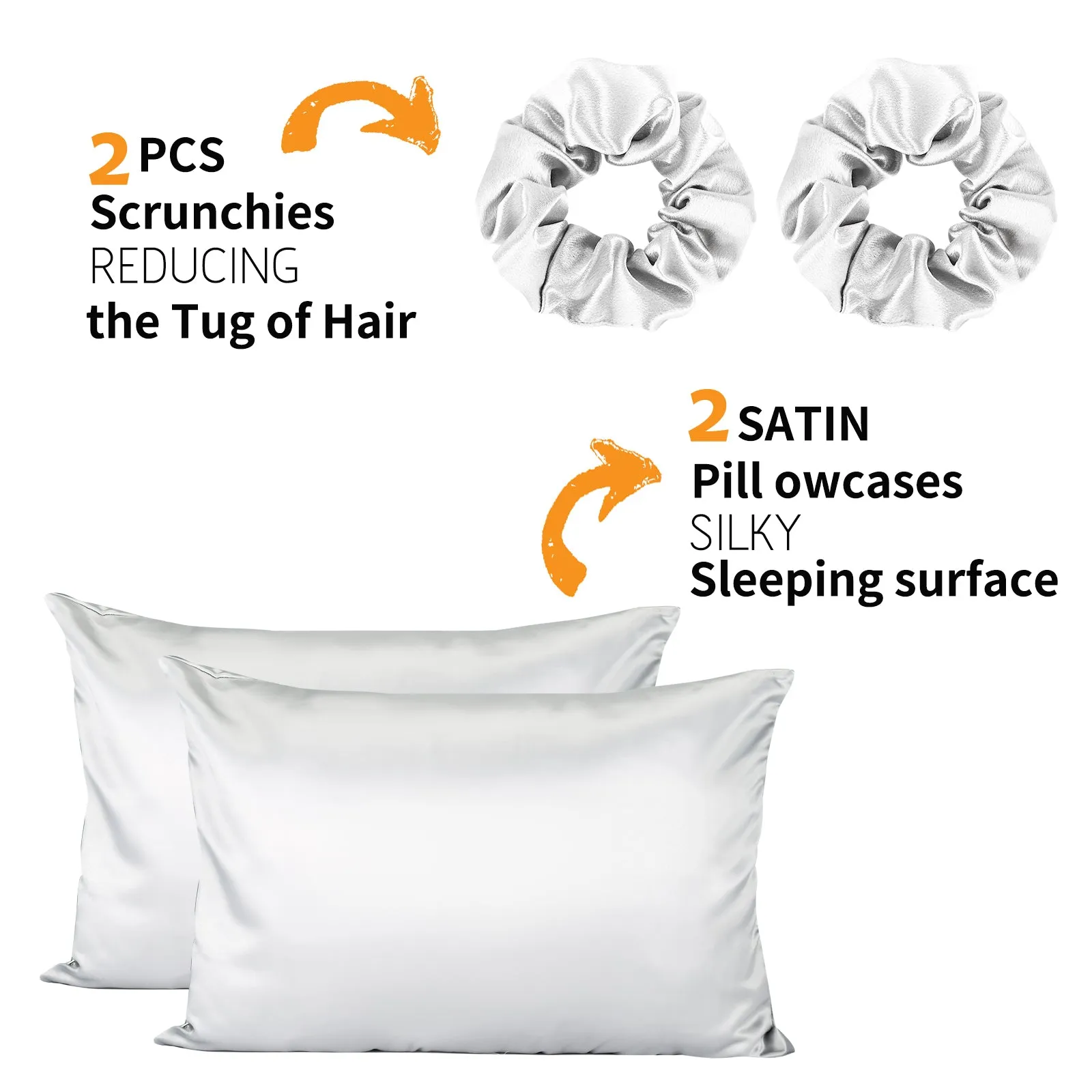 Satin Pillowcase - White