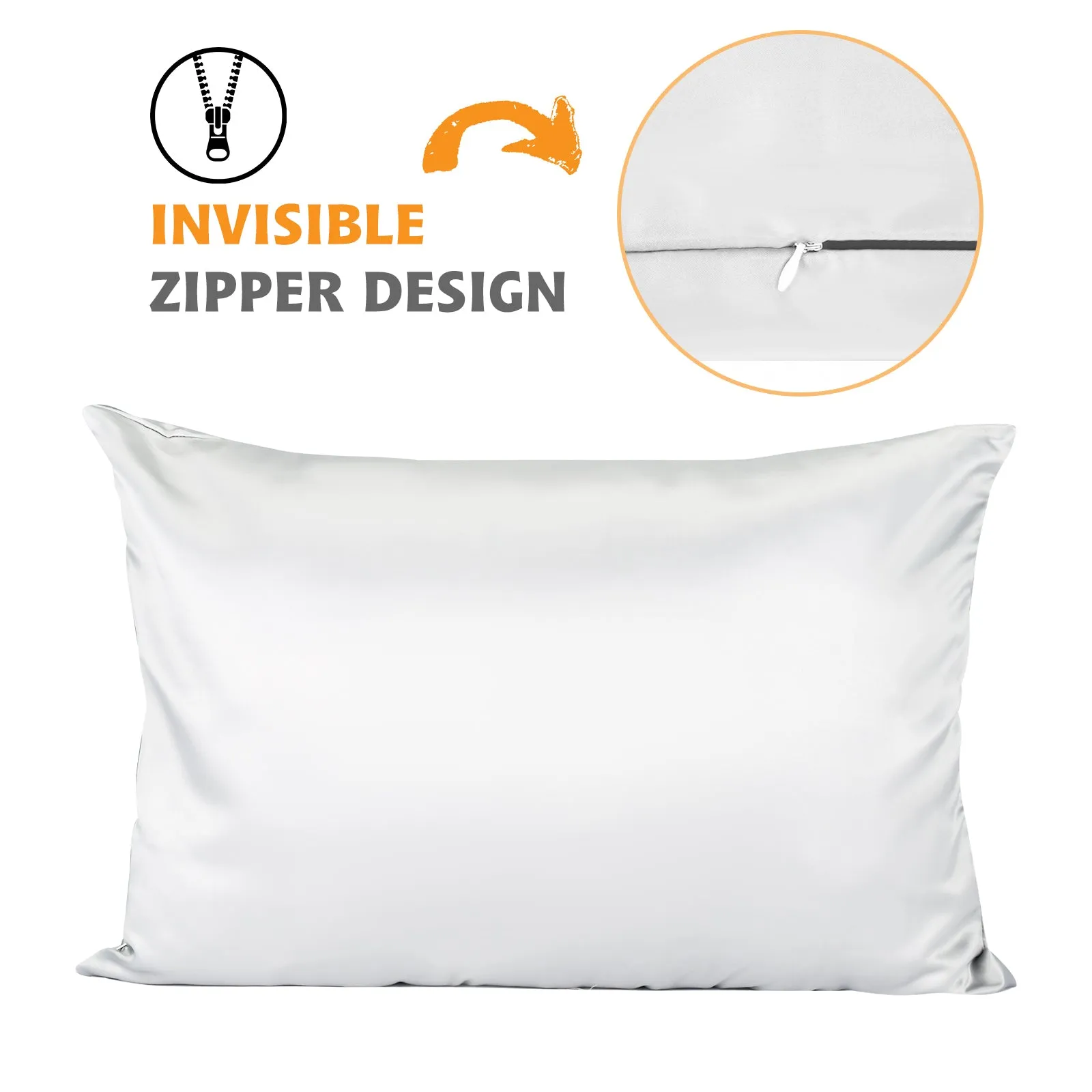 Satin Pillowcase - White