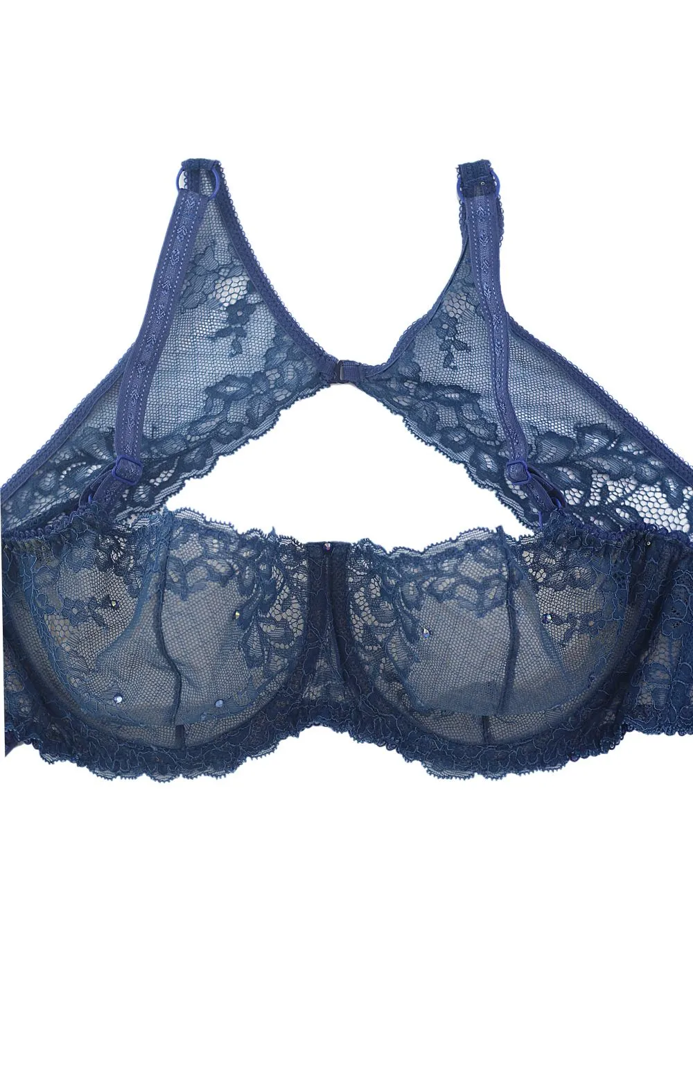 Sheer Lace Demi Bra Sawren Wish