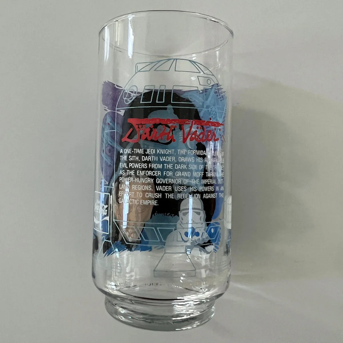 Vintage 1977 Burger King Coca Cola Star Wars Darth Vader Collectible Drinking Glass