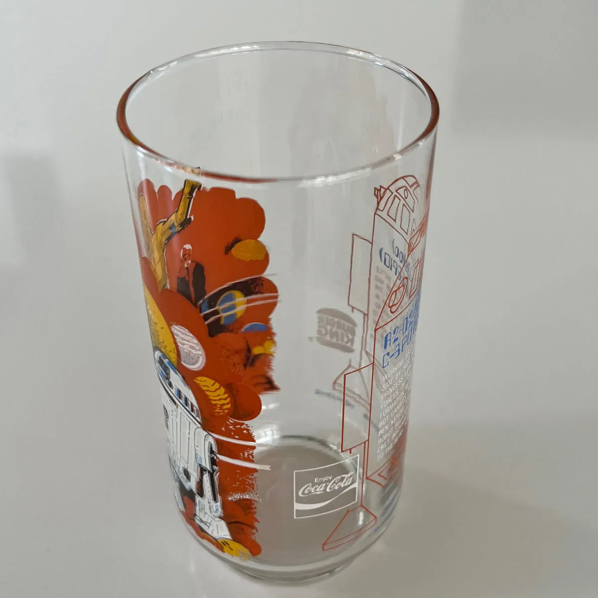 Vintage 1977 Burger King Star Wars R2-D2 C-3P0 Collectible Drinking Glass
