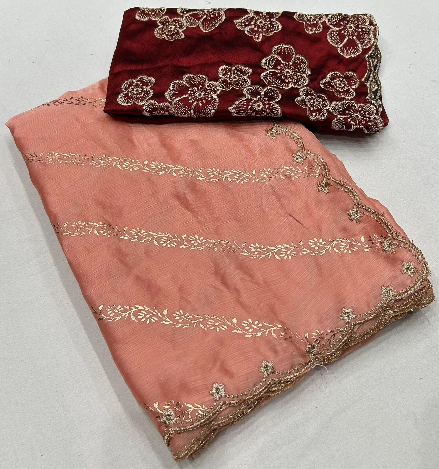 Women's Designer Party Wear Soft Pure Satin Chiffon Saree